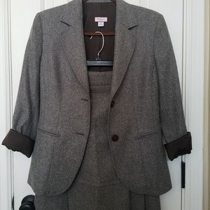 MAX & Co. Skirt Blazer Set in Heather Grey